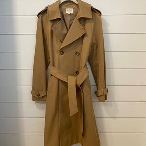 Sezane Scott Trench Coat Camel. - Size 36